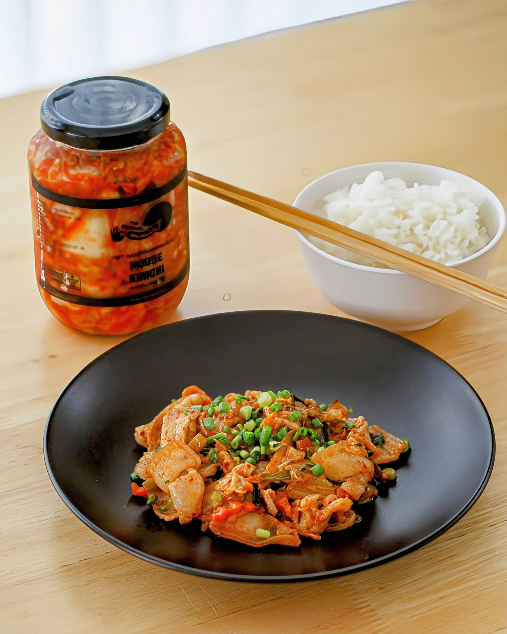Kimchi dish and fermented kimchi